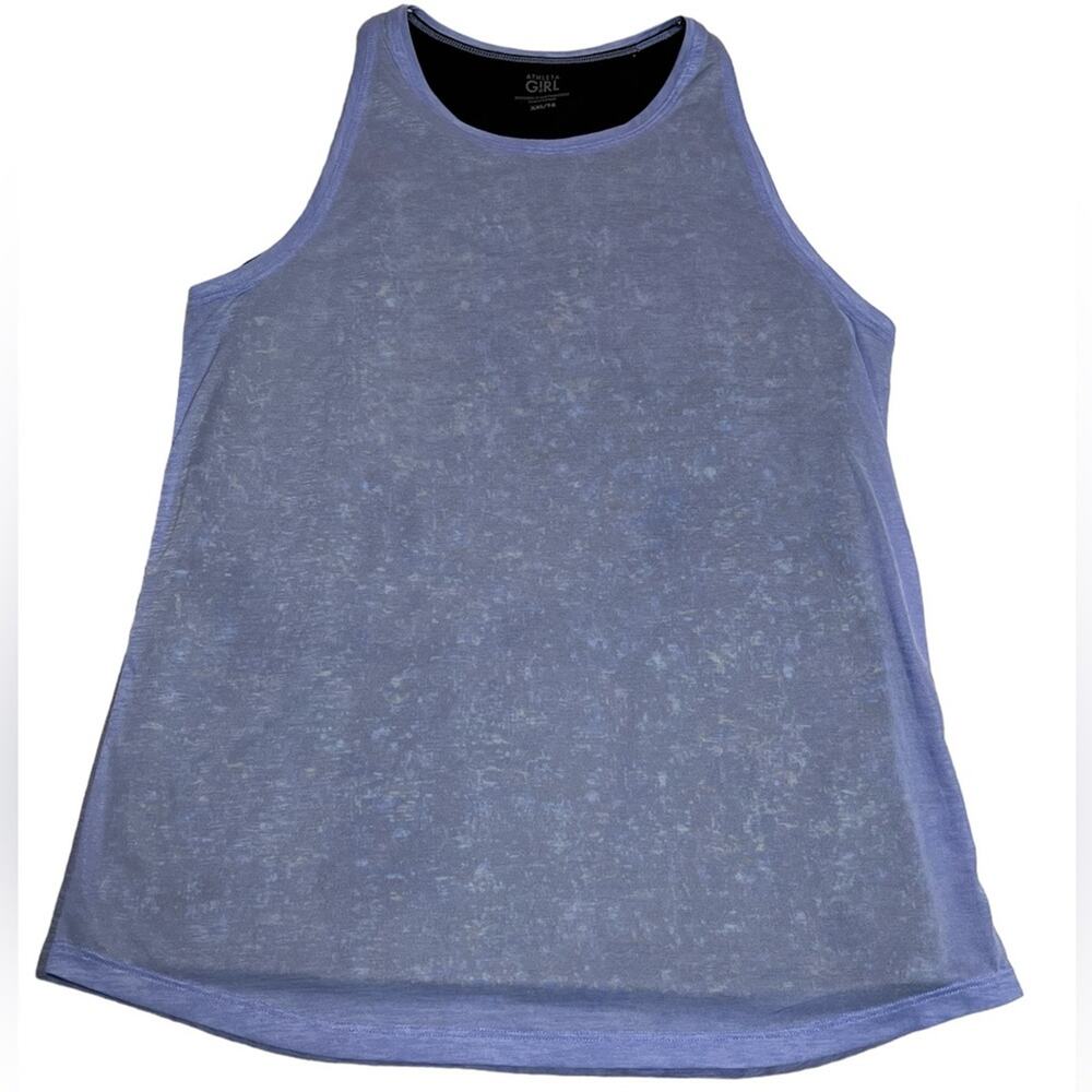 Athleta Girls Purple Active Layered Tank Top Built In Bra Racerback Size XXL/16